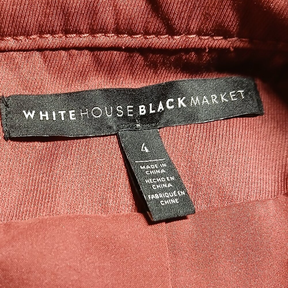 WHITE HOUSE BLACK MARKET Burgundy Utility Jacket Size 4 EUC - Picture 4 of 16